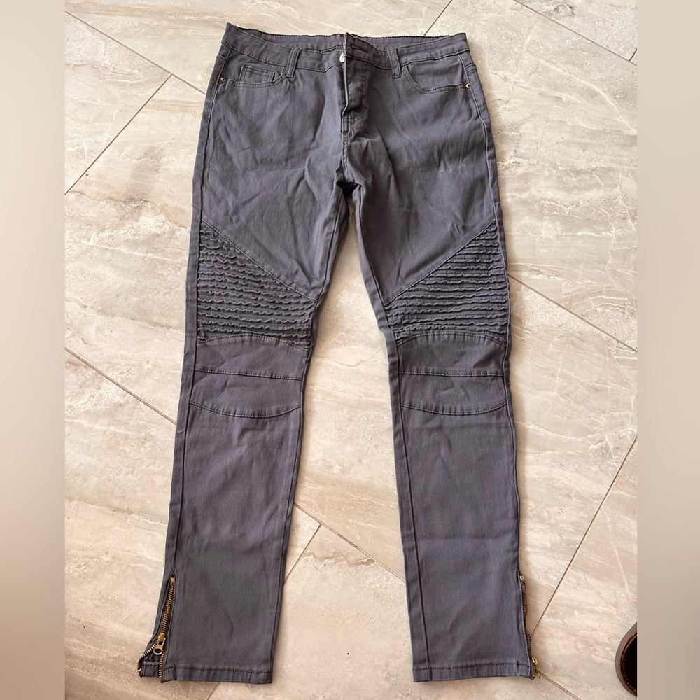 Gray slim fit jeans